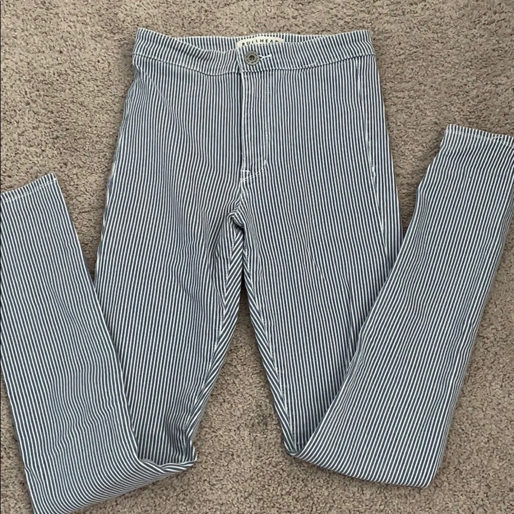 Bullhead striped highwaisted skinny jeans